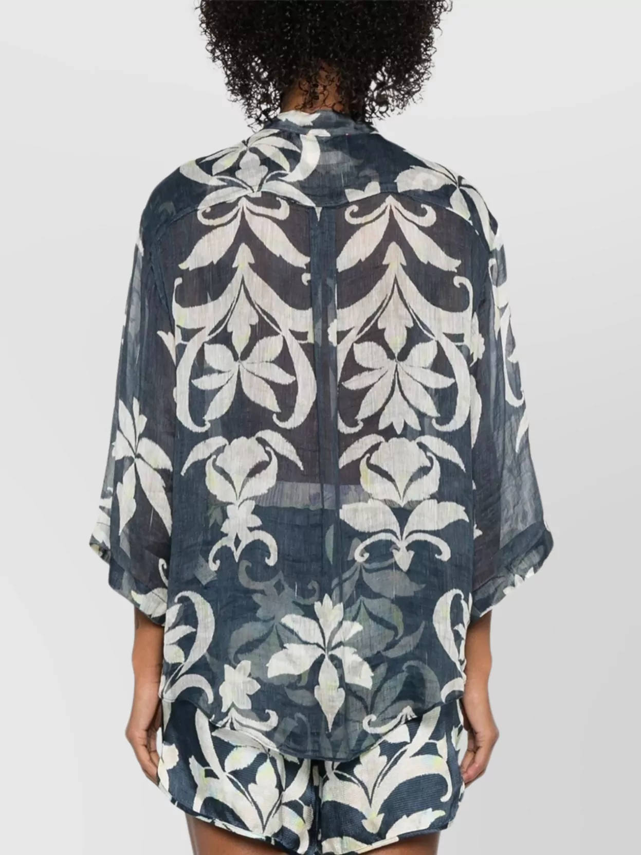 Shop Forte Forte Printed Linen And Silk Shirt