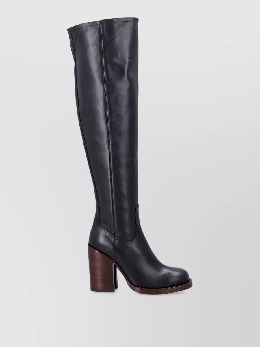 Dries Van Noten Leather High Boots