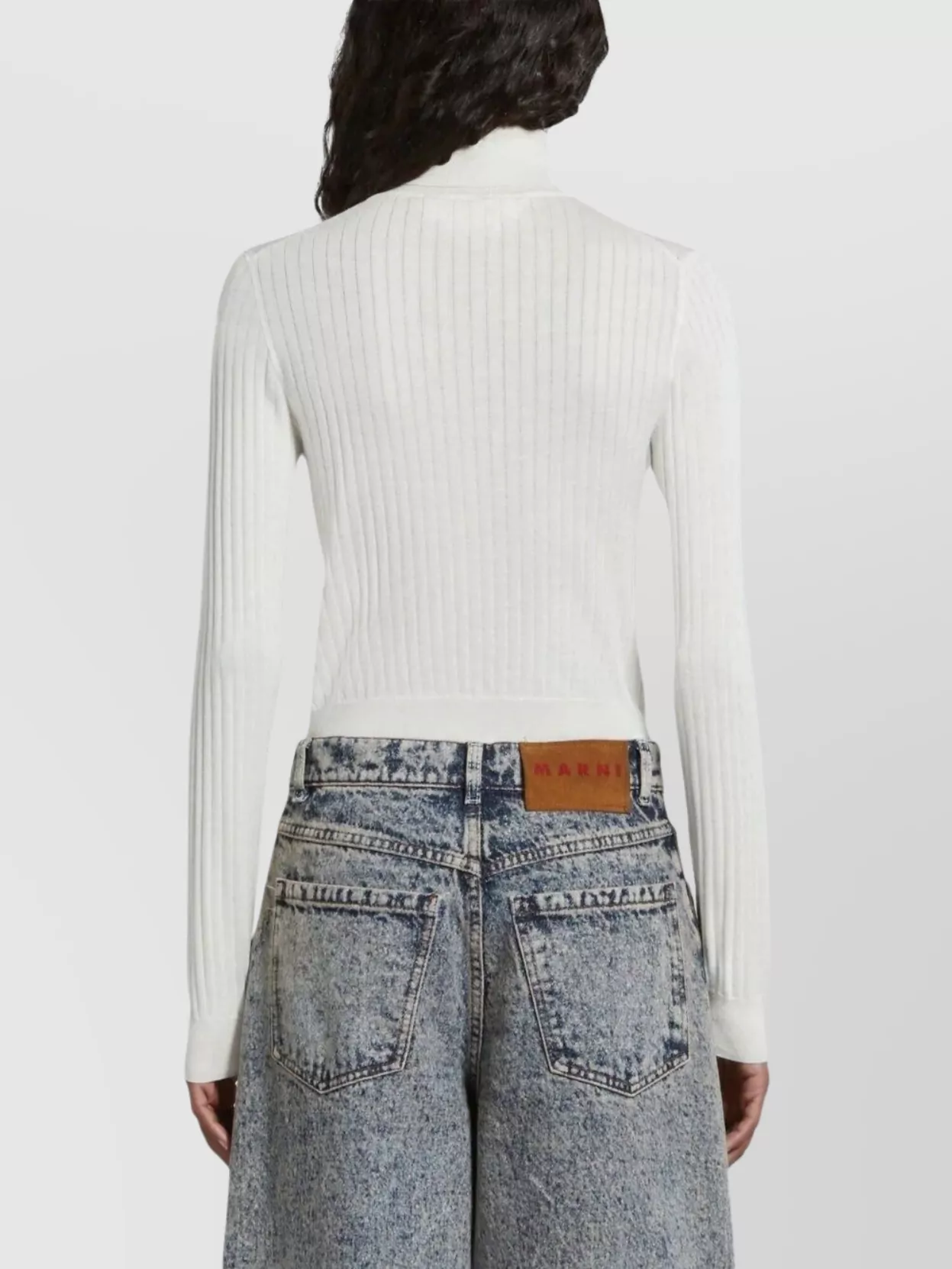 Marni Ribbed Turtleneck Sweater Long Sleeves