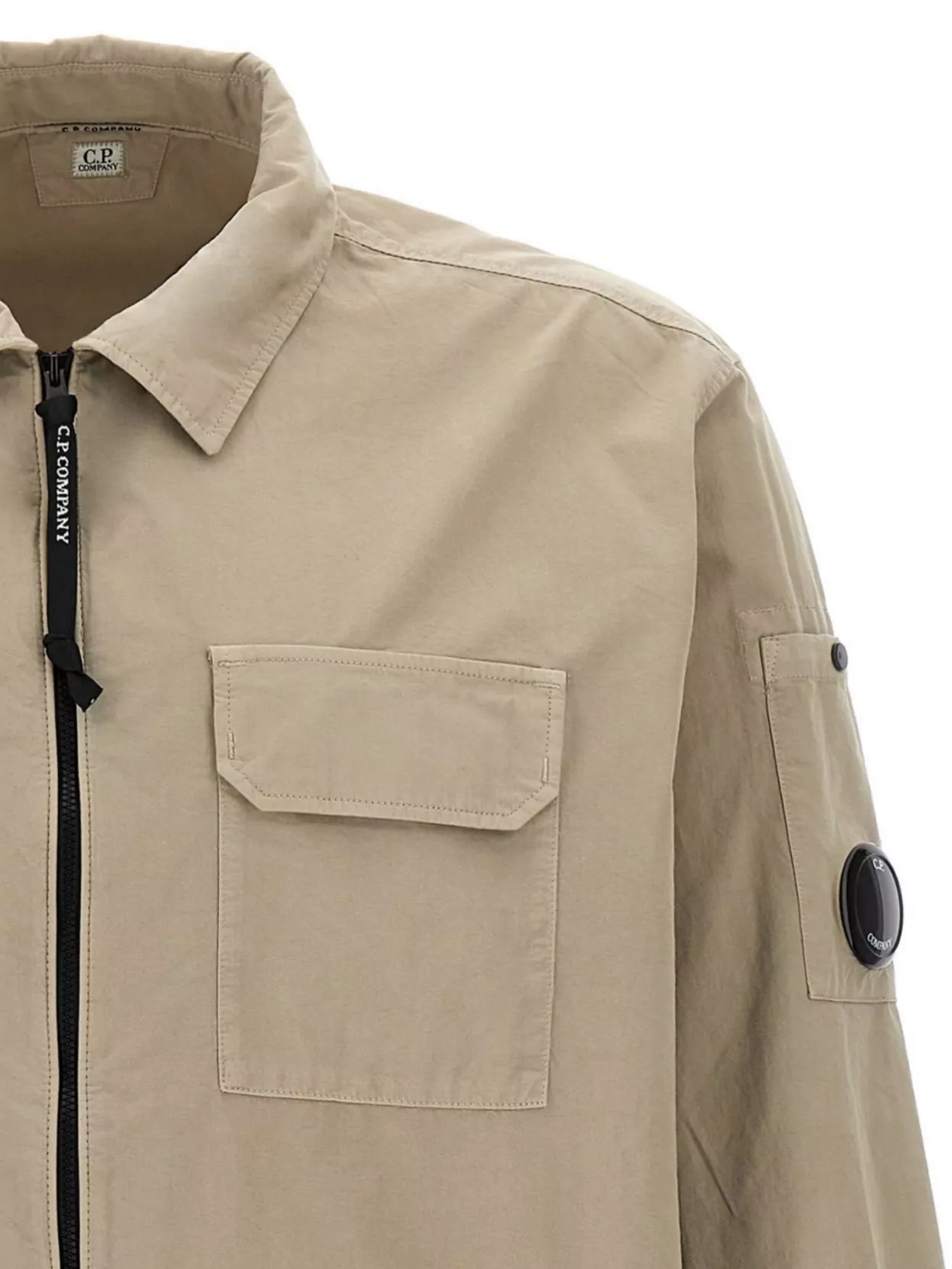C.p. Company Cotton Overshirt With Chest And Sleeve Pockets