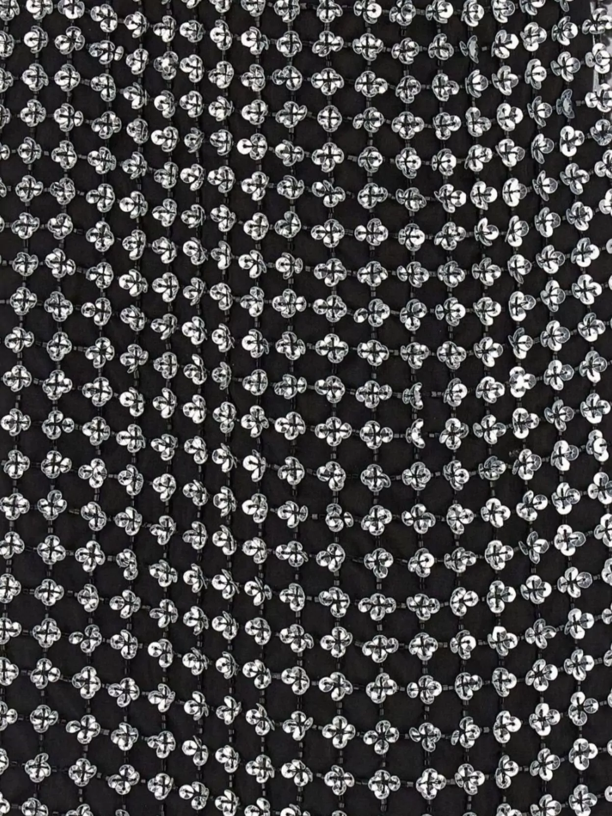Max Mara Sequin V-Neck Embellished Mini Dress