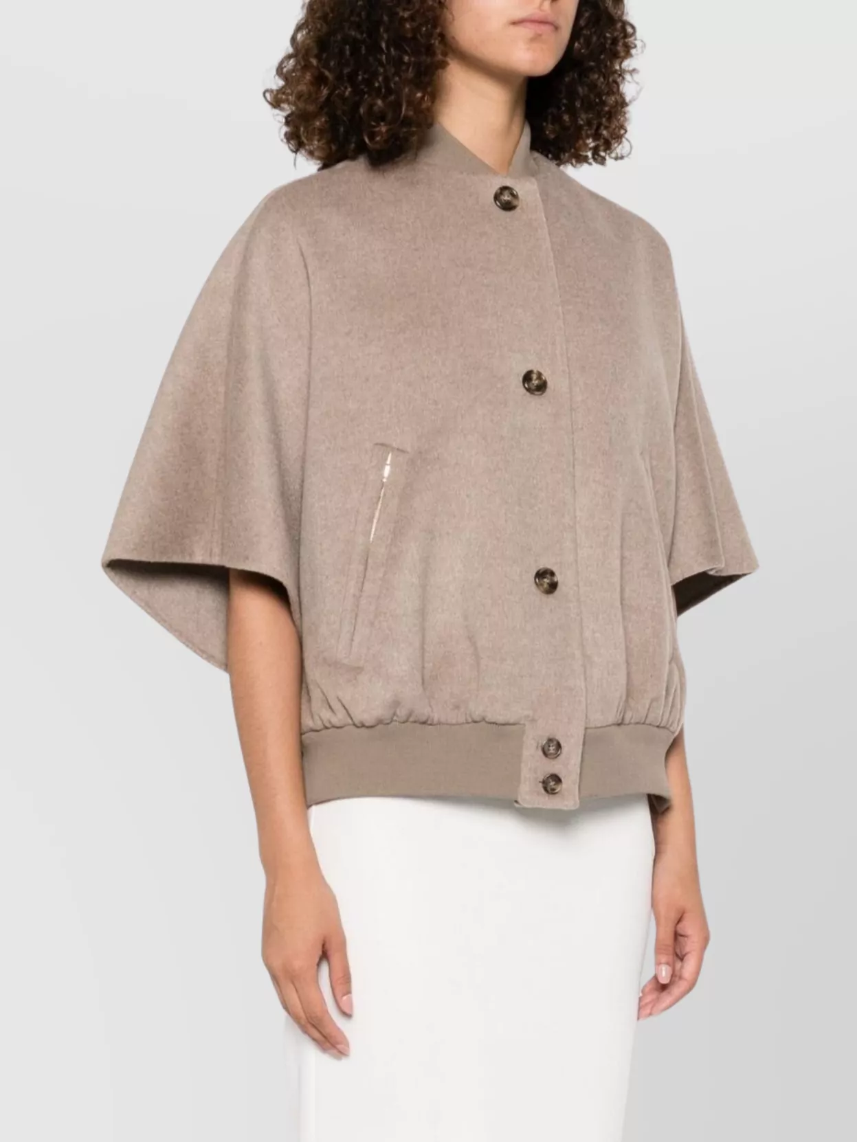 Max Mara Jacket With Front Pockets And High Collar