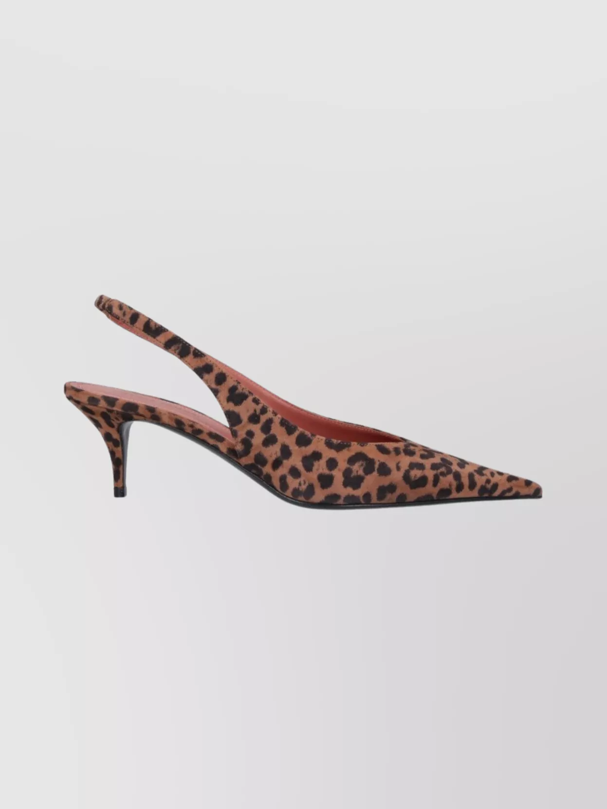 Amina Muaddi Stylish Animal Print Kitten Heel Pumps