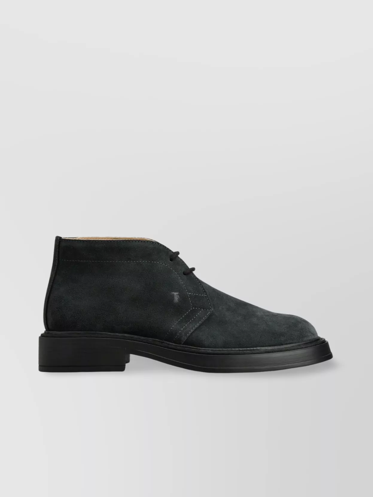 Tod's Suede Leather Ankle Boot With Lightweight Rubber Sole