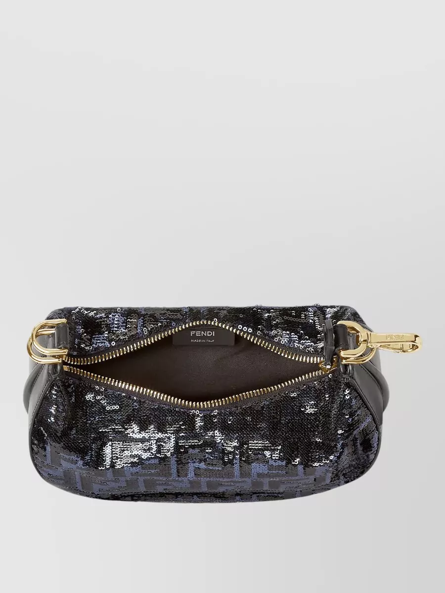 Fendi Mini Ff Sequin Logo Crossbody Bag
