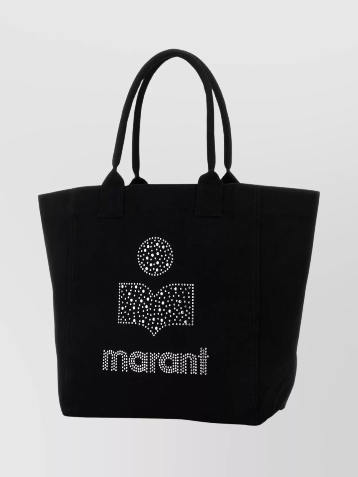 Isabel Marant Studded Design Shoulder Bag With Top Handles In Black