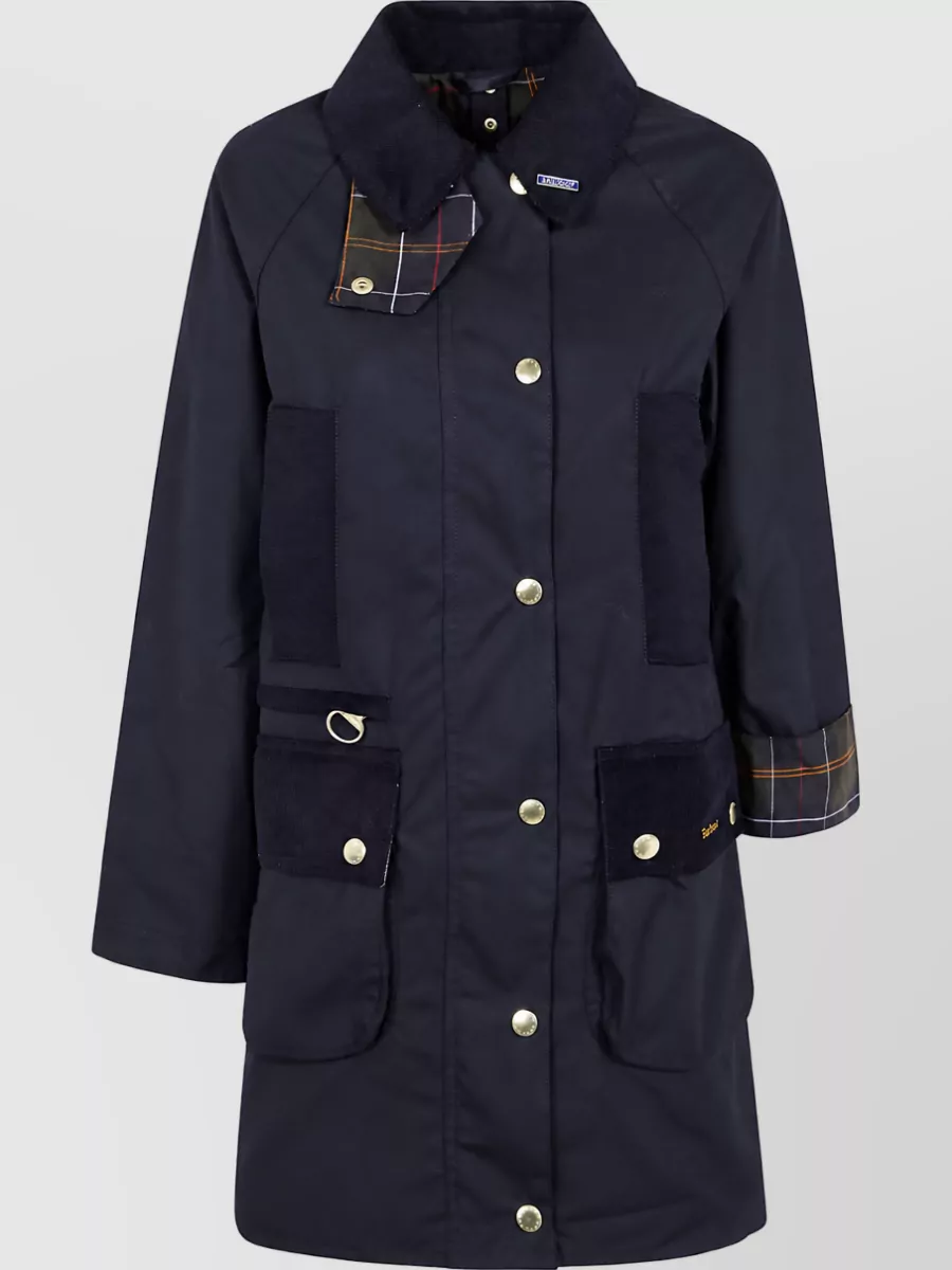 Barbour Waxed cotton single-breasted coat