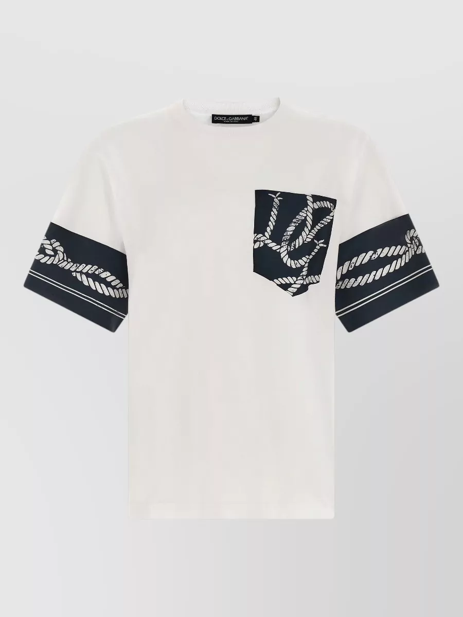 Dolce&Gabbana silk blend printed short-sleeve t-shirt