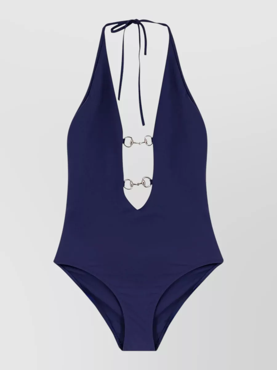 Gucci V-neck one-piece swimsuit