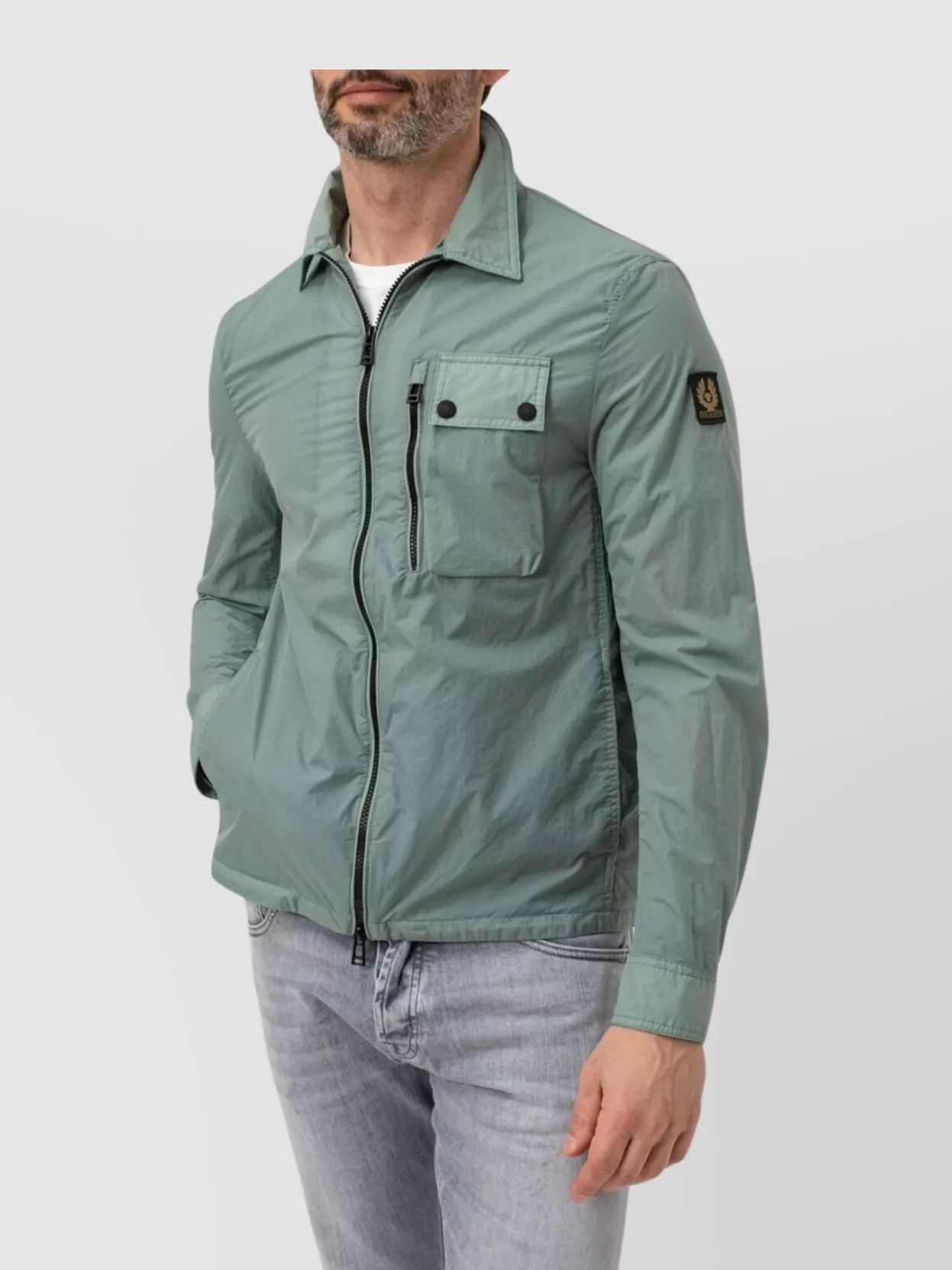 Belstaff Collared Neck Long Sleeves Chest Pocket Jacket