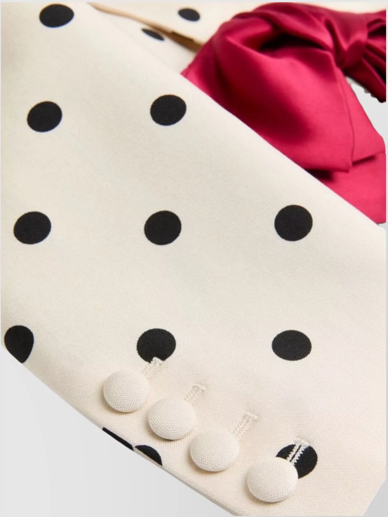 Valentino Polka Dot Blazer With Red Bow