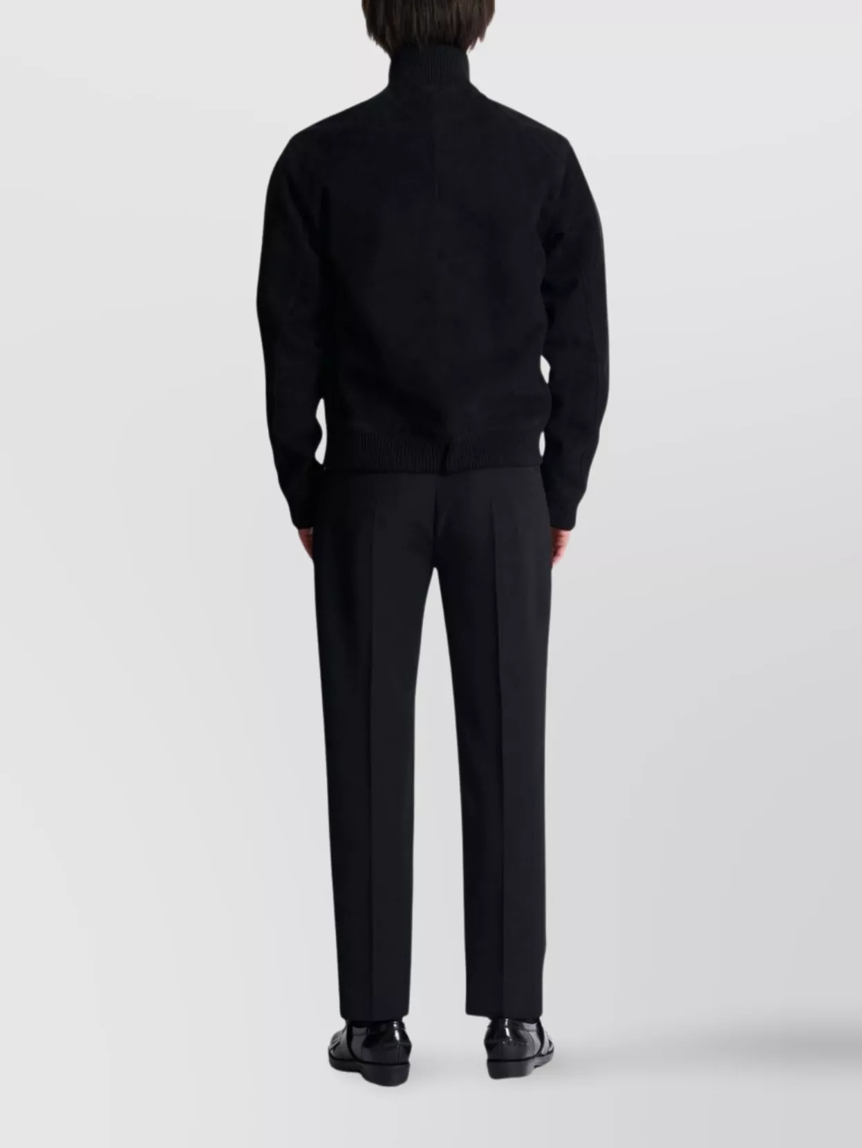Balmain High Collar Blazer With Ribbed Cuffs And Hem
