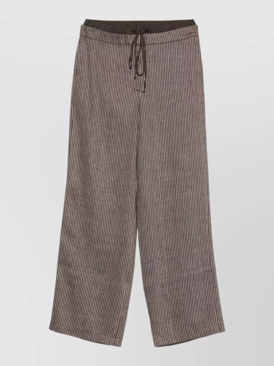 Alysi Striped Wide-Leg Trousers