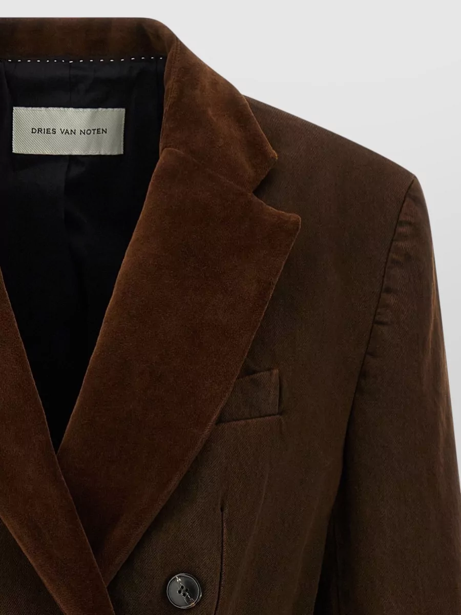 Dries Van Noten Denim Double-Breasted Blazer