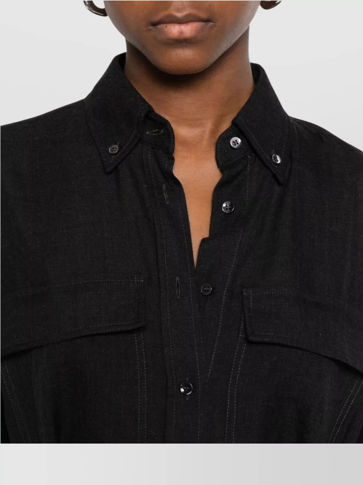 Brunello Cucinelli Midi Shirtdress With Long Sleeves And Pockets