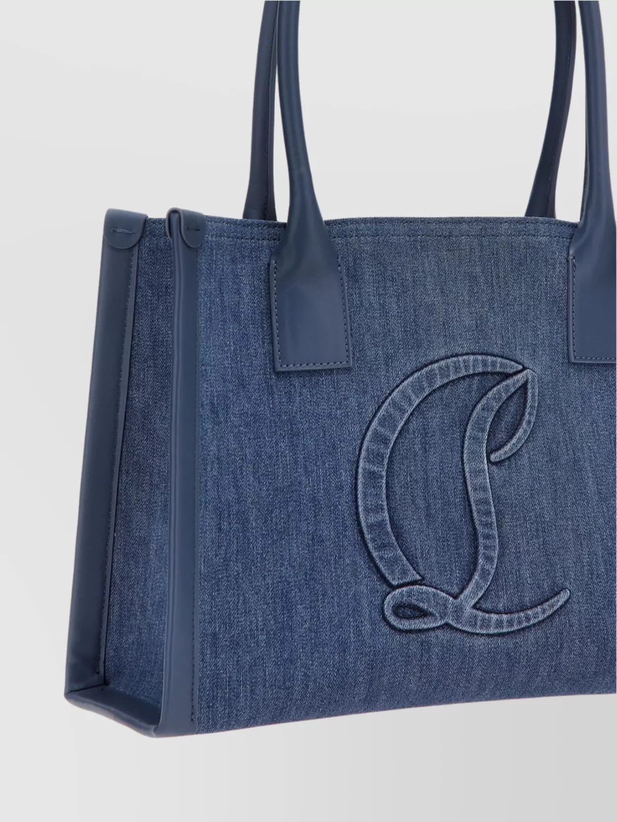 Christian Louboutin Denim Tote Bag Dual Handles