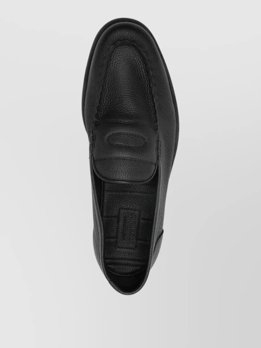 John Lobb Flexi Pace Round Toe Textured Loafers