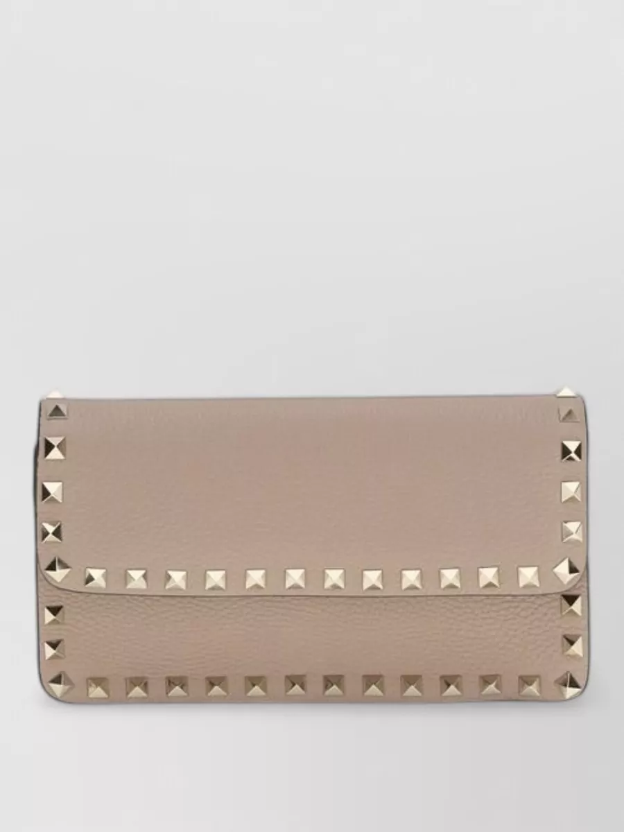 Valentino Garavani Rockstud Spike Leather Clutch Bag