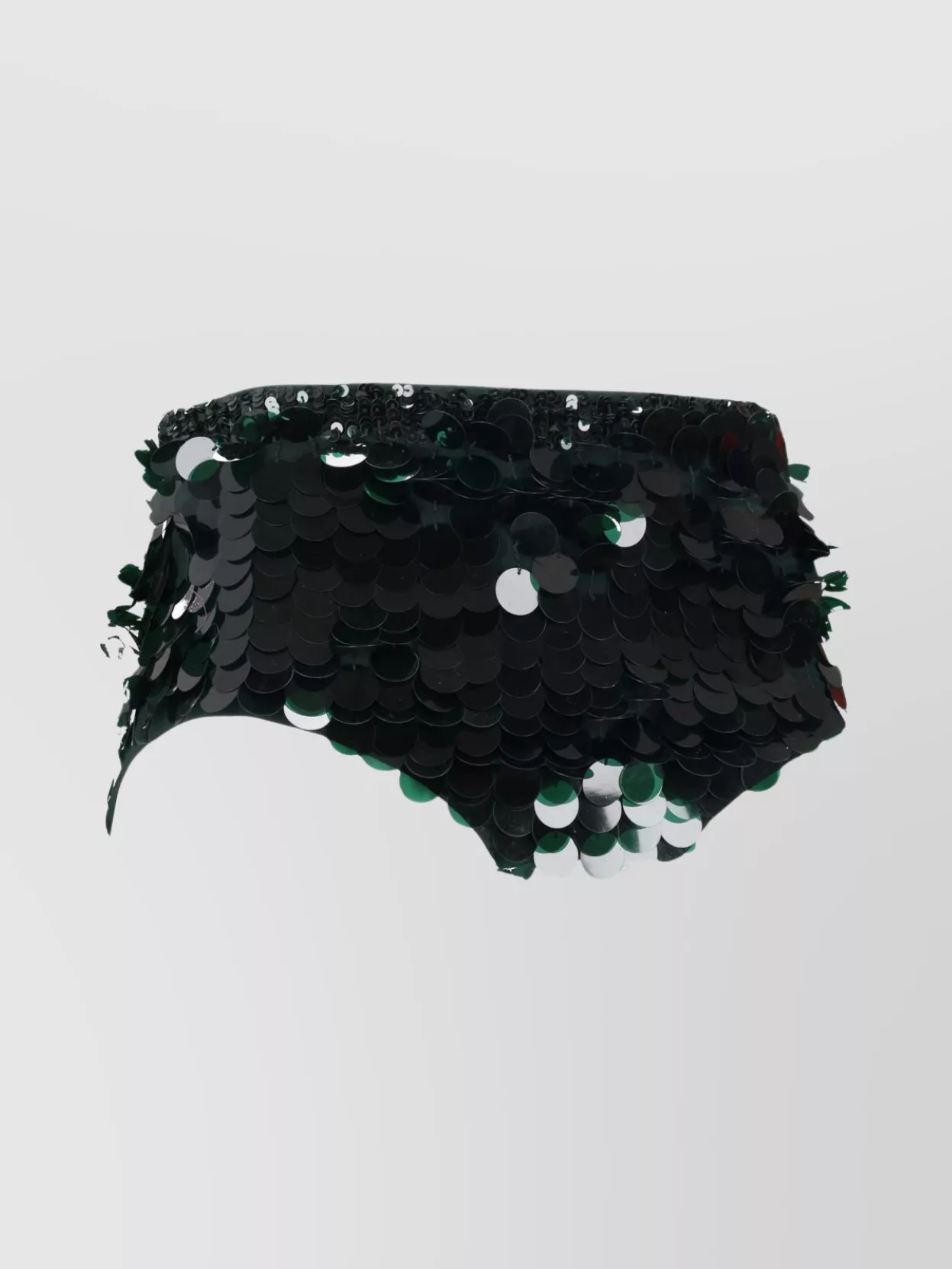 Parosh Elastic Waistband Shorts Featuring Sequin Embellishments