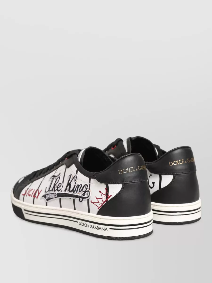 Dolce&Gabbana Calf Leather Logo Low-Top Sneakers