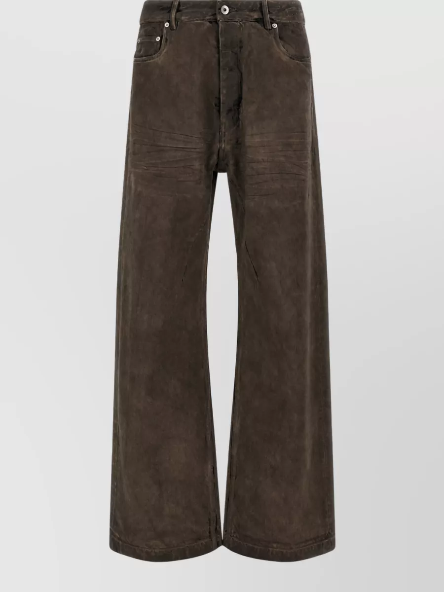 Rick Owens Drkshdw Cotton wide-leg mid-rise jeans
