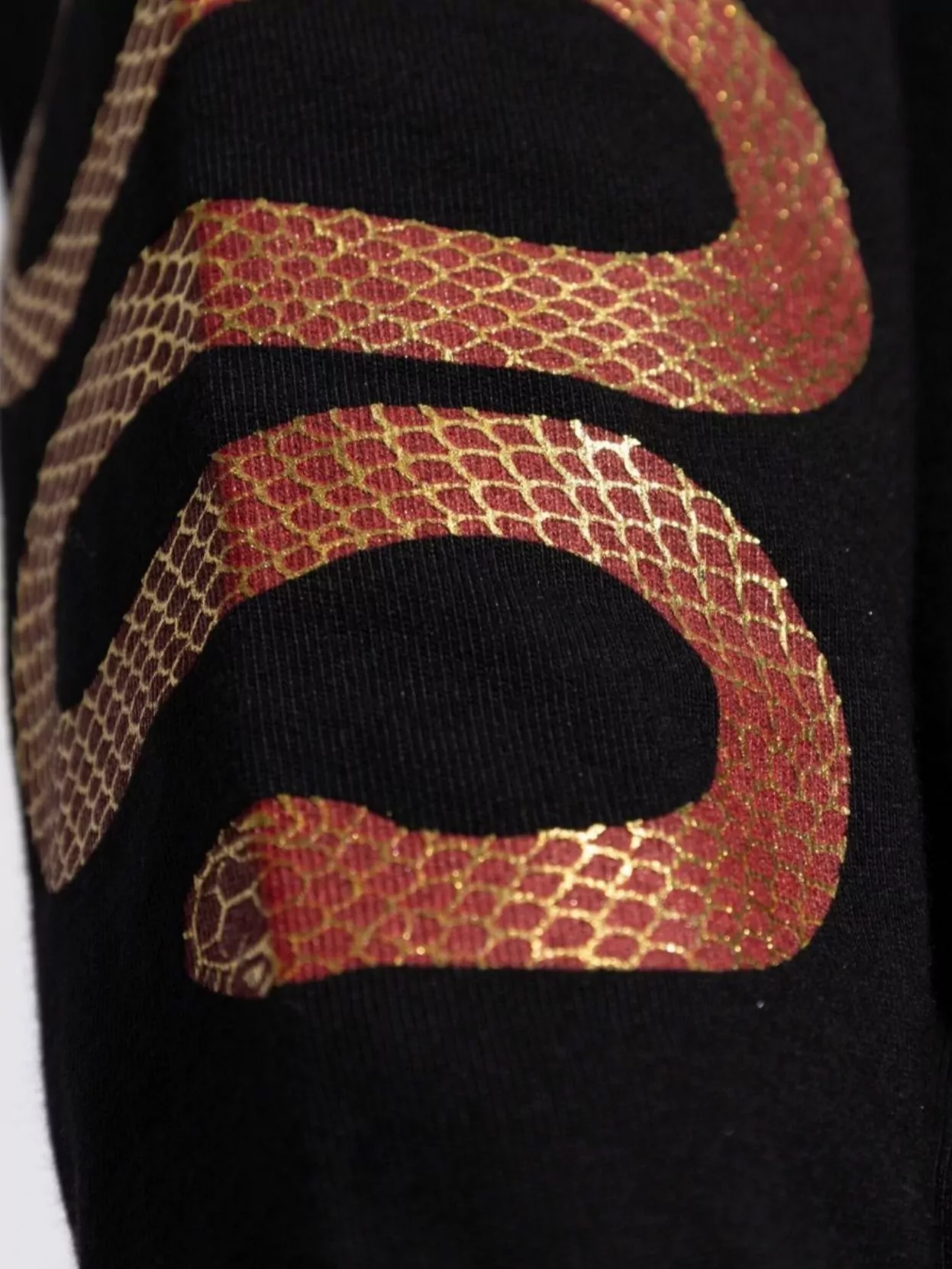 Amiri Snake Print Crew Neck Long Sleeve T-Shirt