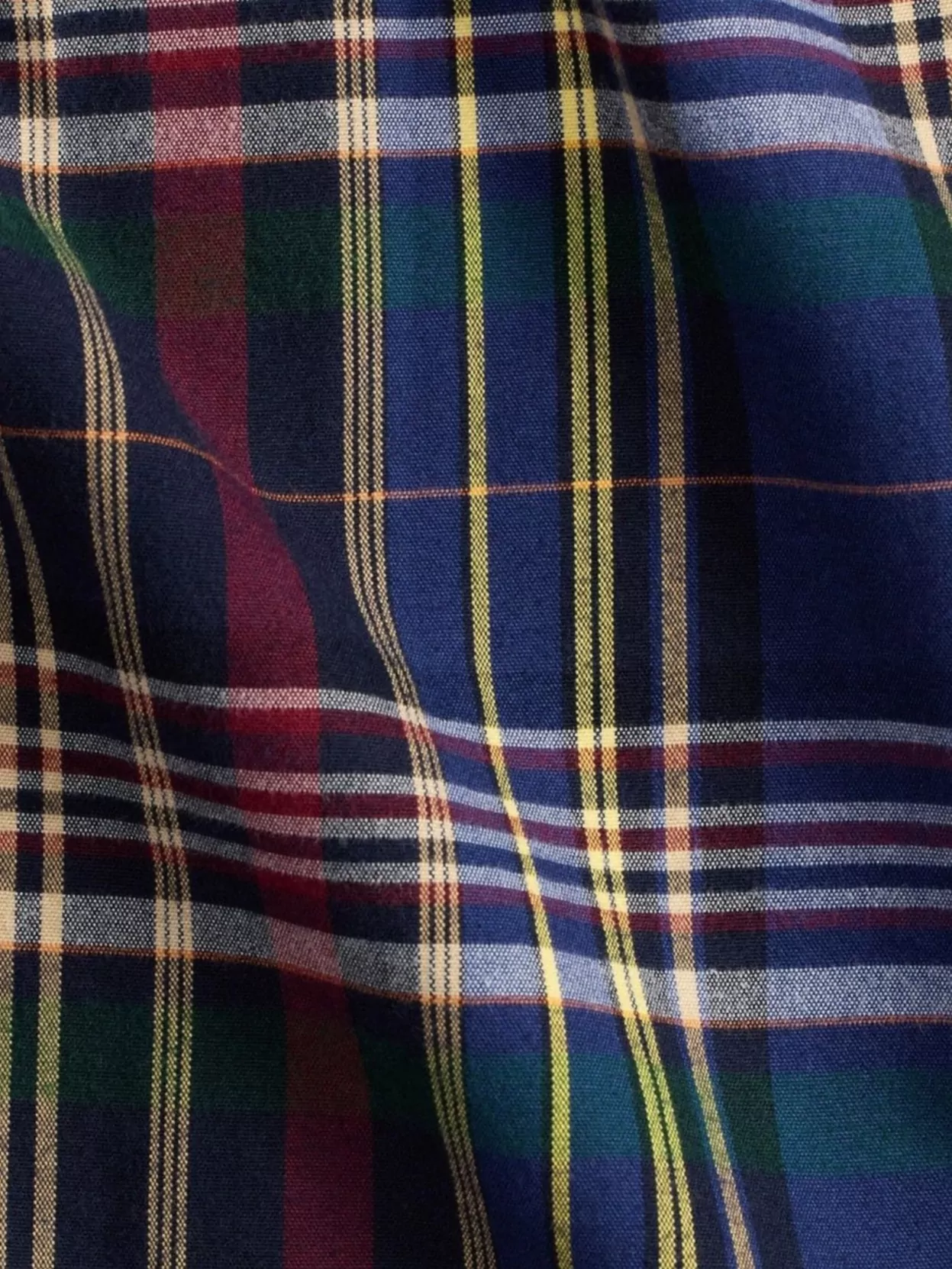 Polo Ralph Lauren Collared Shirt With Curved Hem And Plaid