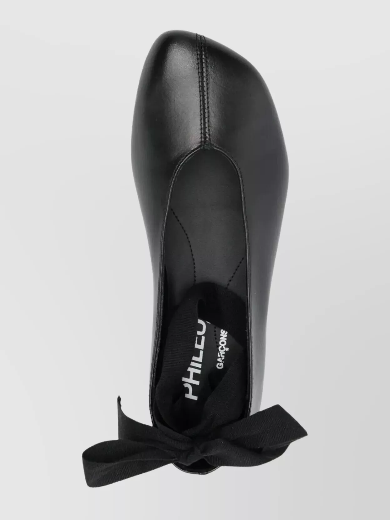 Comme Des Garçons Round Toe Platform Ballerina Shoes