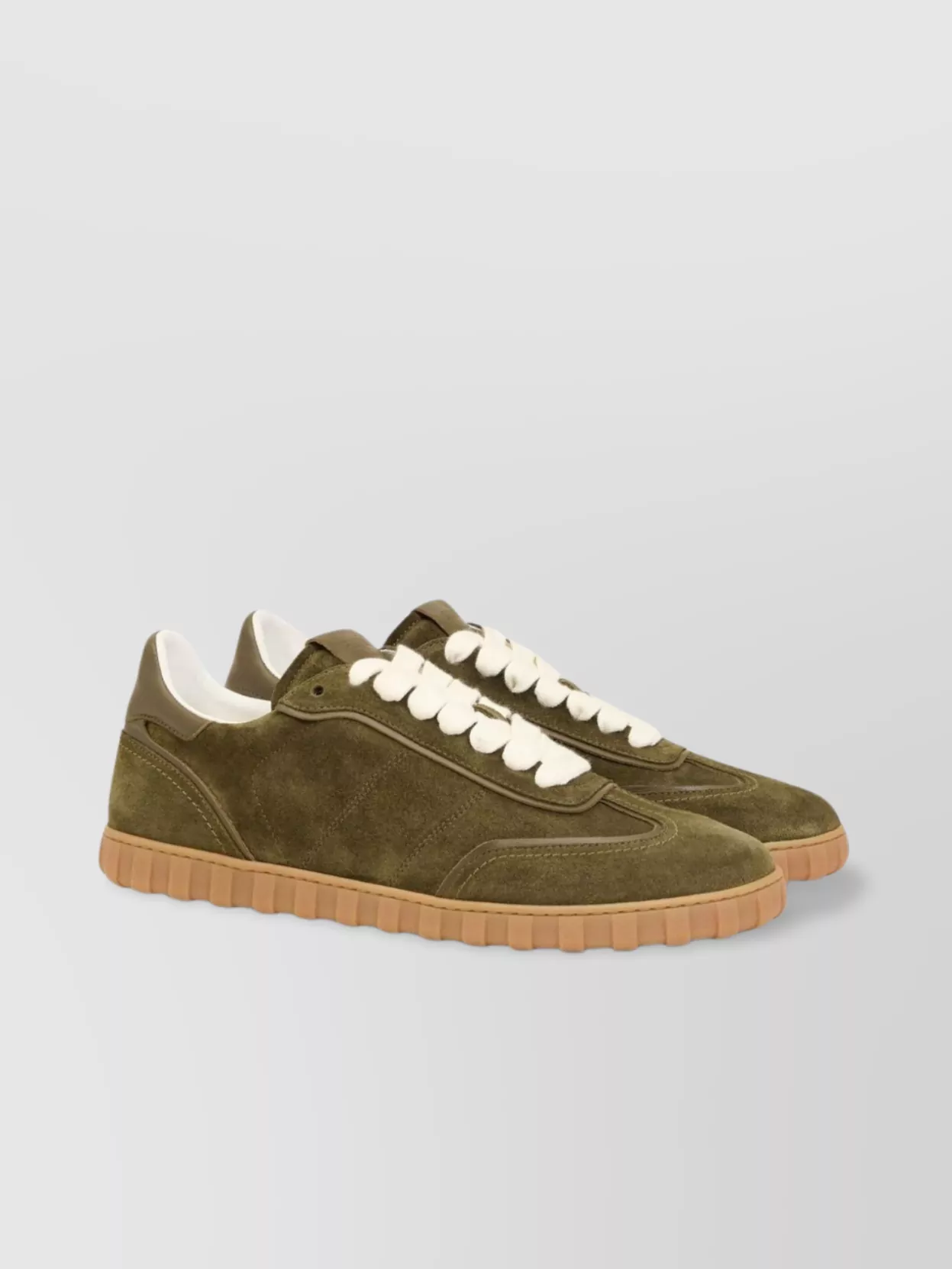 Ami Alexandre Mattiussi Low Top Sneakers Contrast Stitching In Green