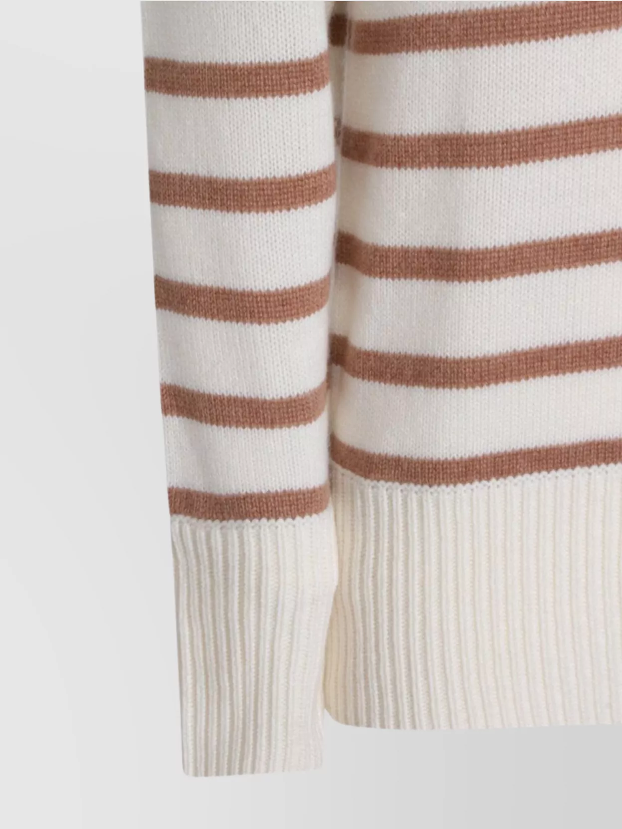 Kujten Striped Knitwear With Button Detail And High Neck