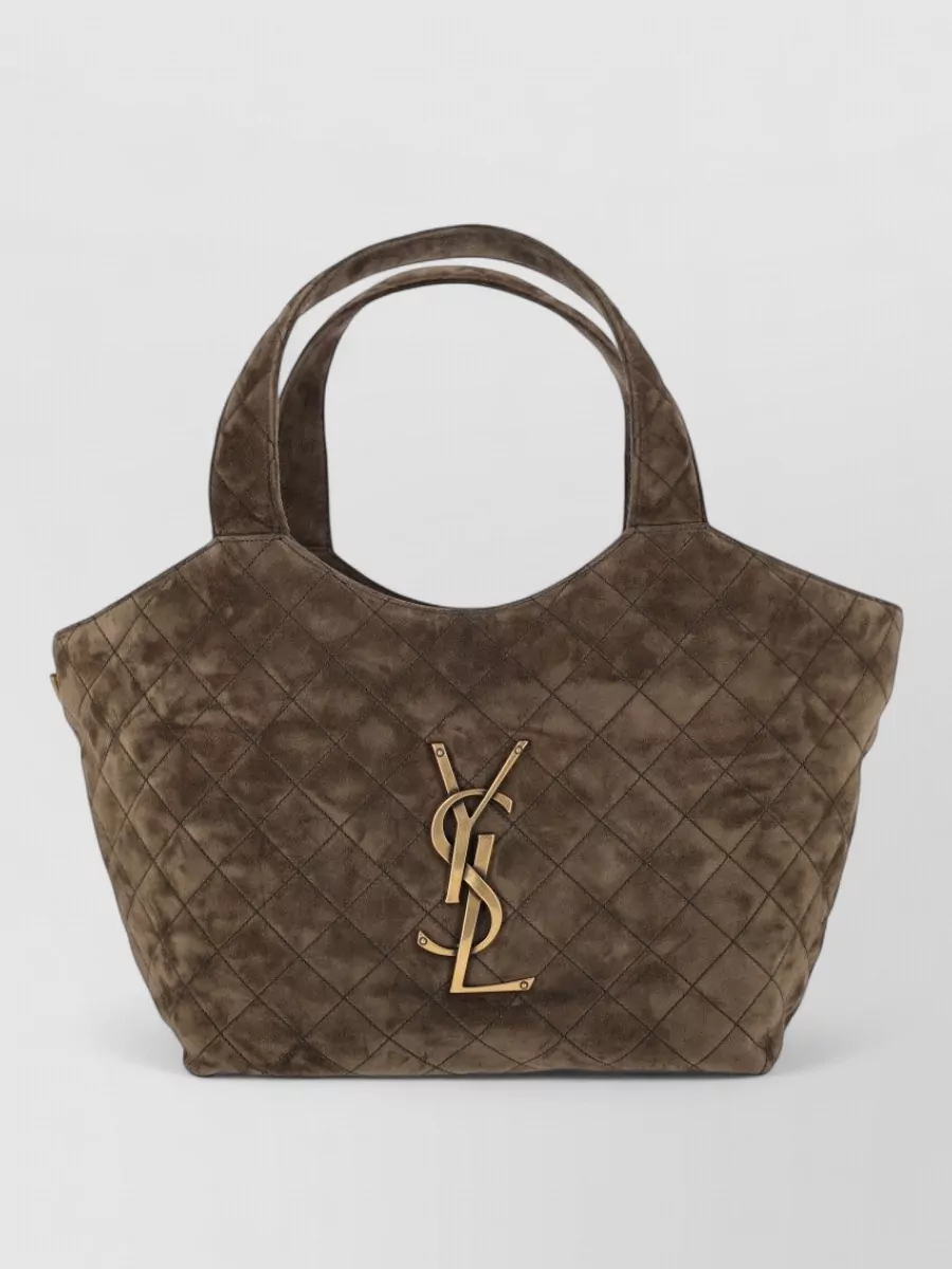 Saint Laurent icare medium leather tote bag