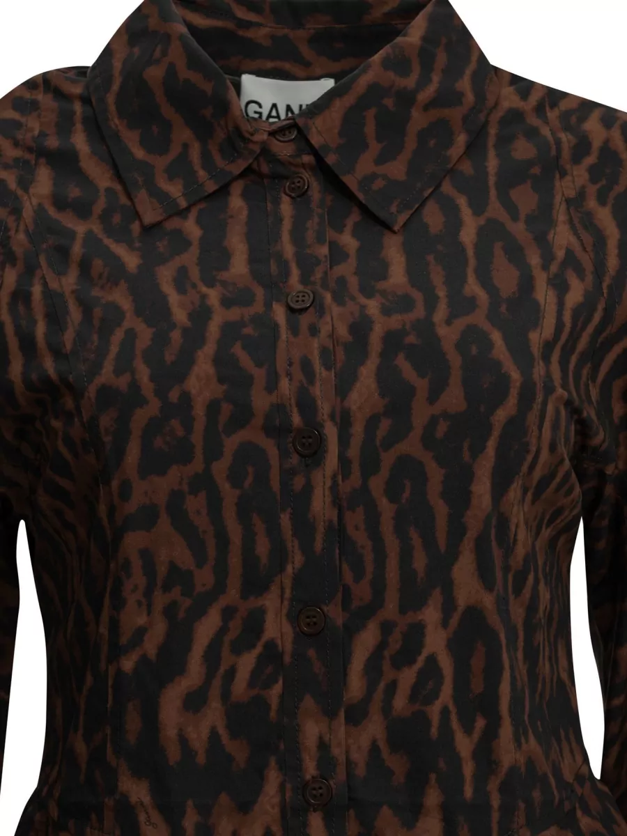 Ganni Leopard Mini Dress