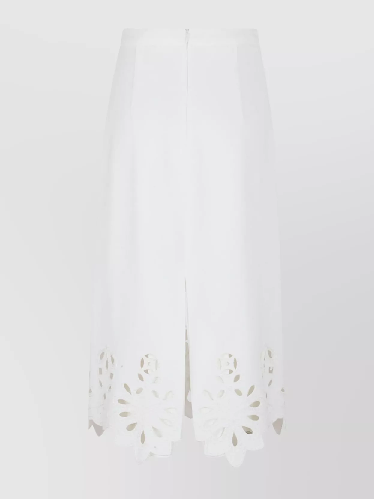 Ermanno Scervino Flared Silhouette Laser-Cut Hem Midi Skirt