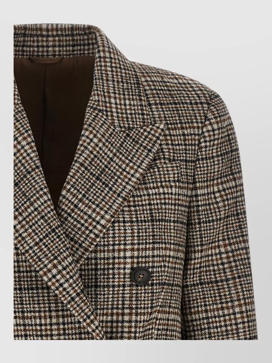 Brunello Cucinelli Double-Breasted Checked Blazer