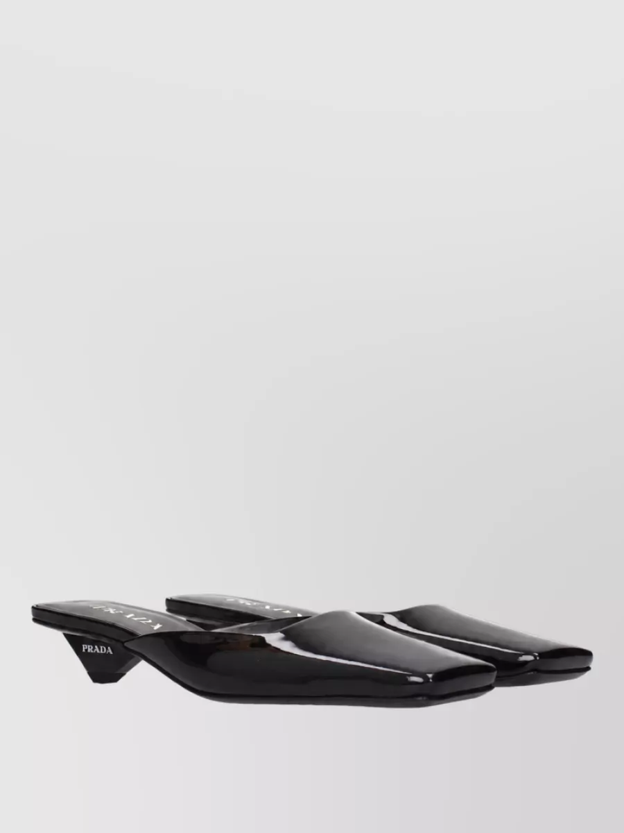 Prada Patent Leather Flat Mules