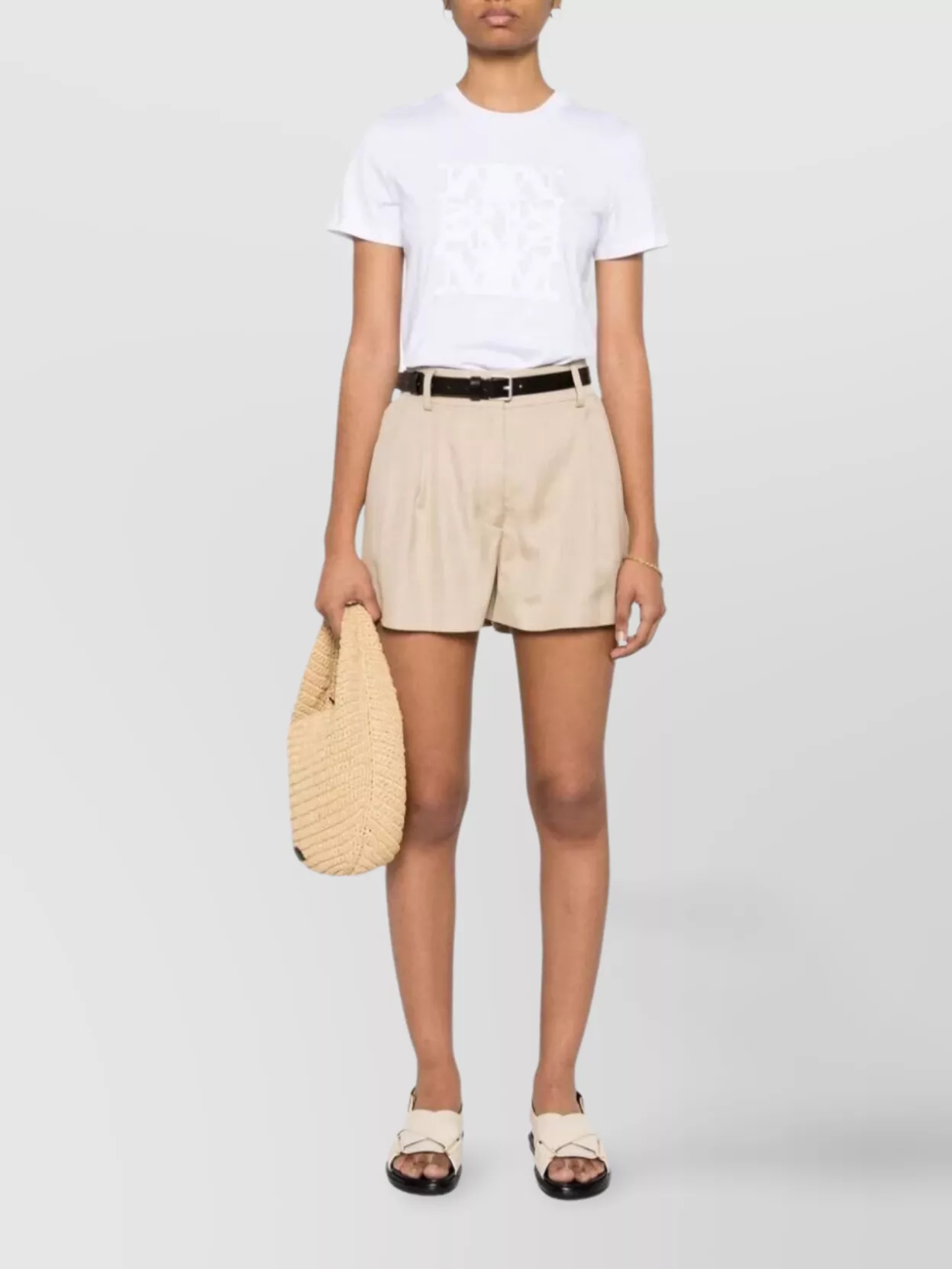 Max Mara Graphic Print Crew Neck Short Sleeve Top In Animal Print