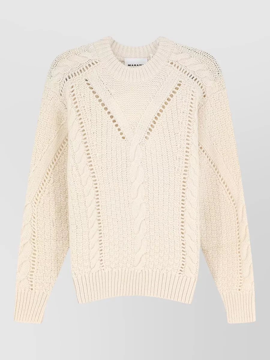 Isabel Marant Etoile cable-knit wool blend long-sleeve sweater