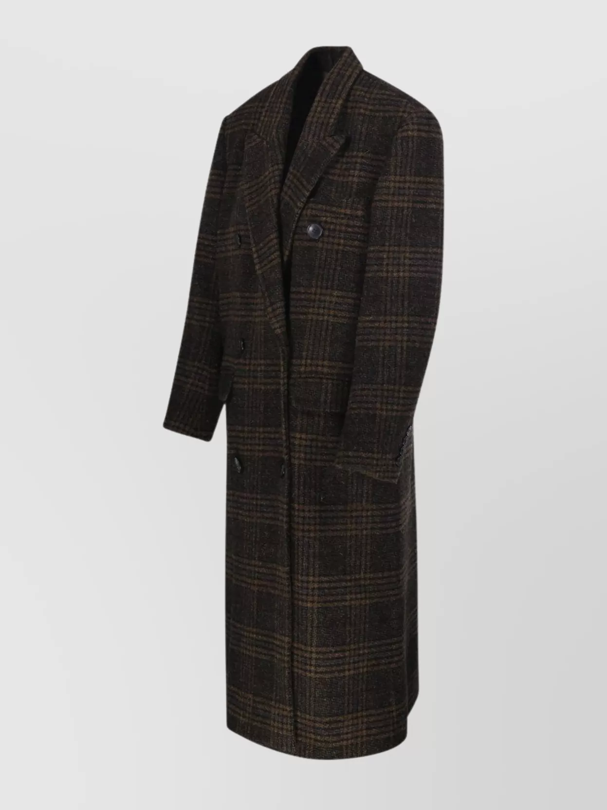 Isabel Marant Etoile Checked Double-Breasted Lapel Coat
