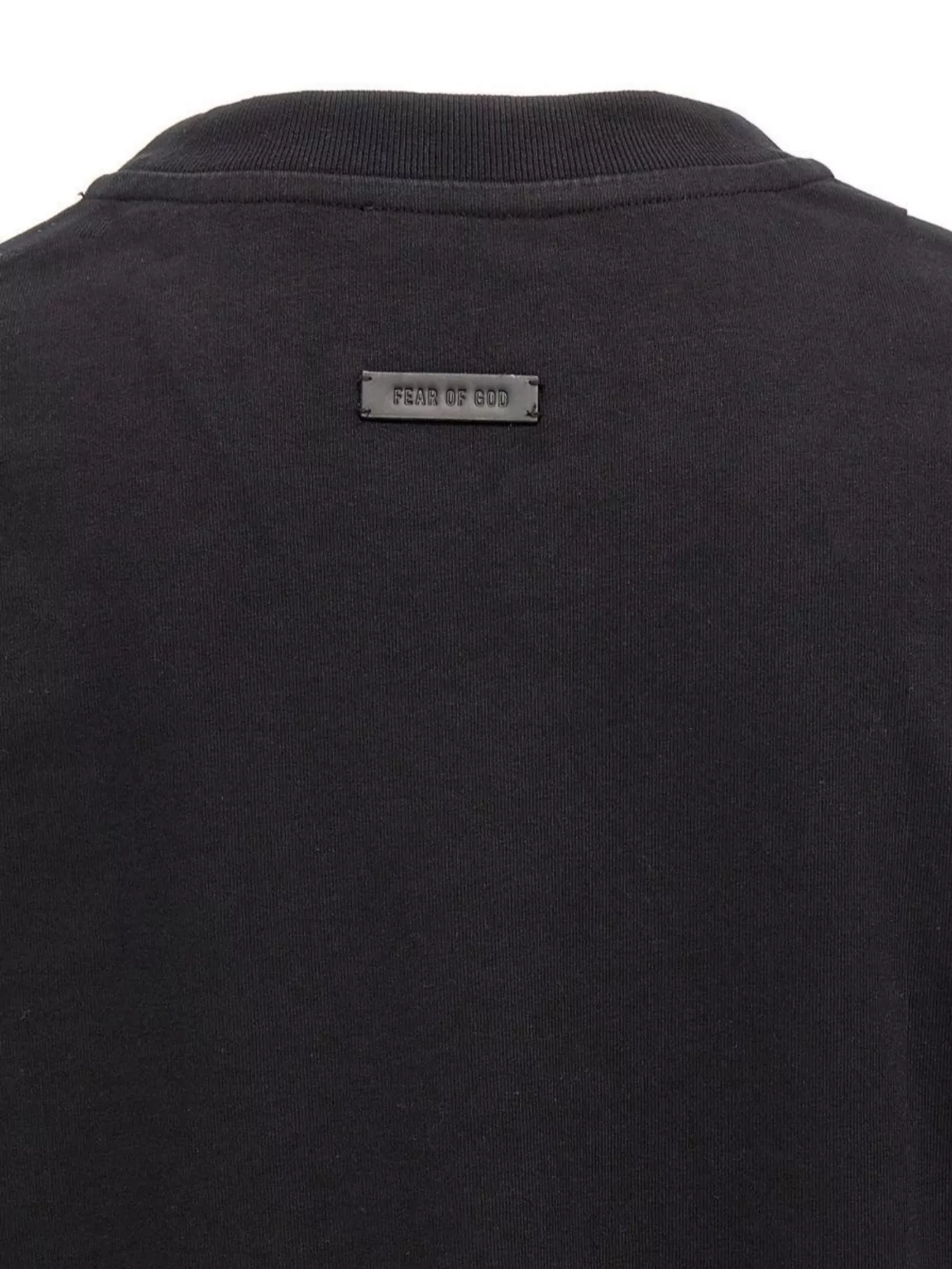 Fear Of God Ribbed Collar Crew Neck T-shirt With Long Sleeves