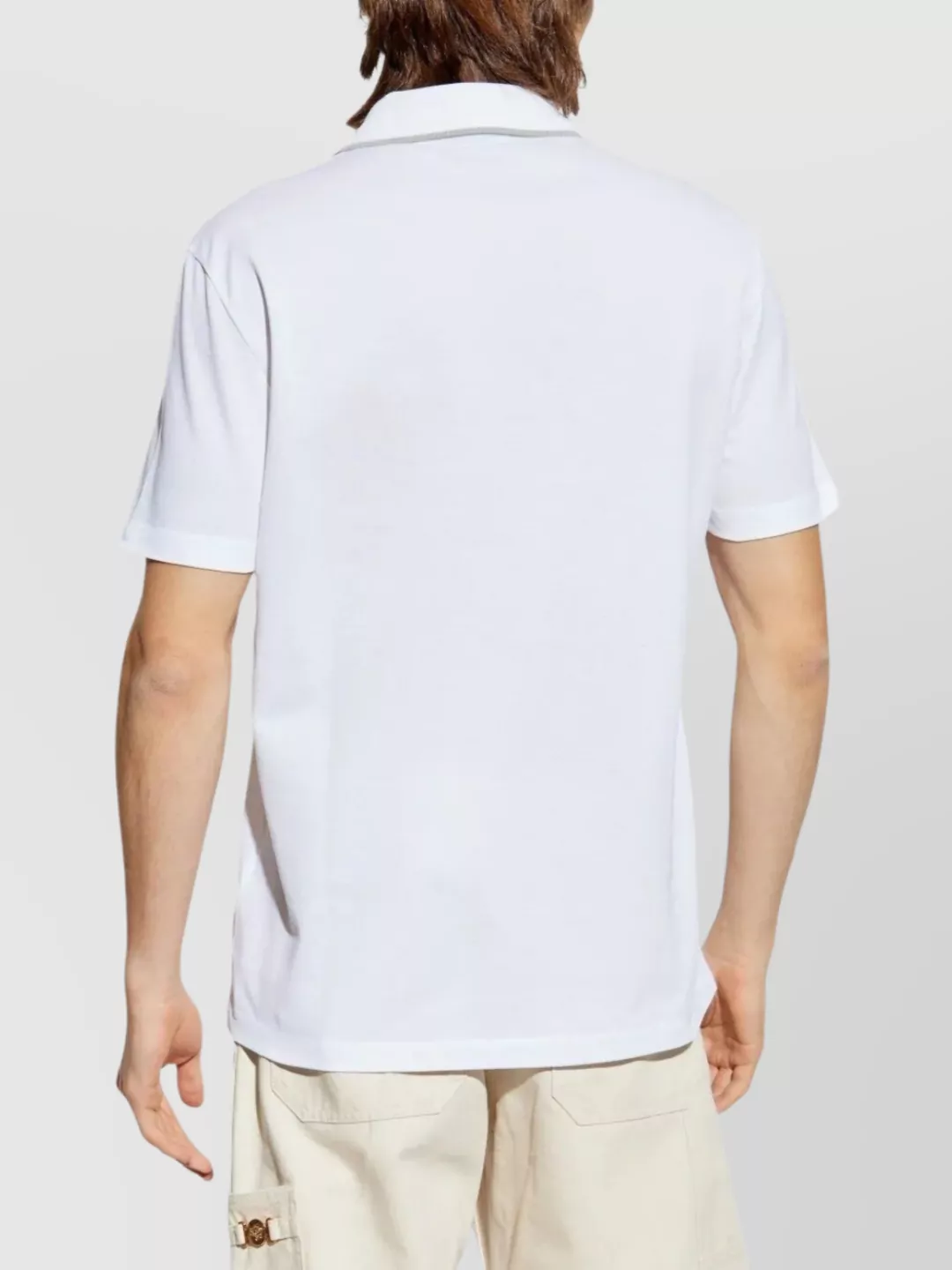 Versace Polo Shirt With Medusa And Side Slits
