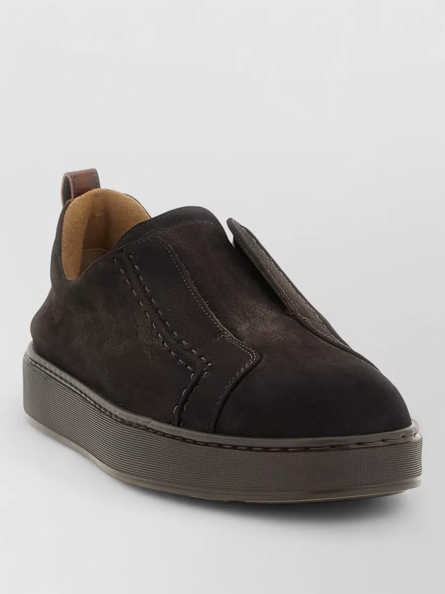 Santoni leather loafers