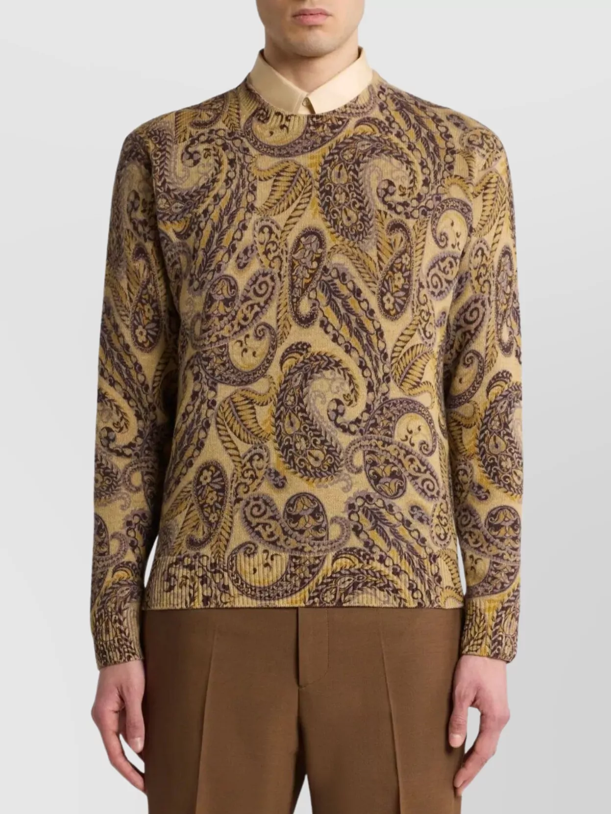 Etro Paisley Print Crewneck Knitwear