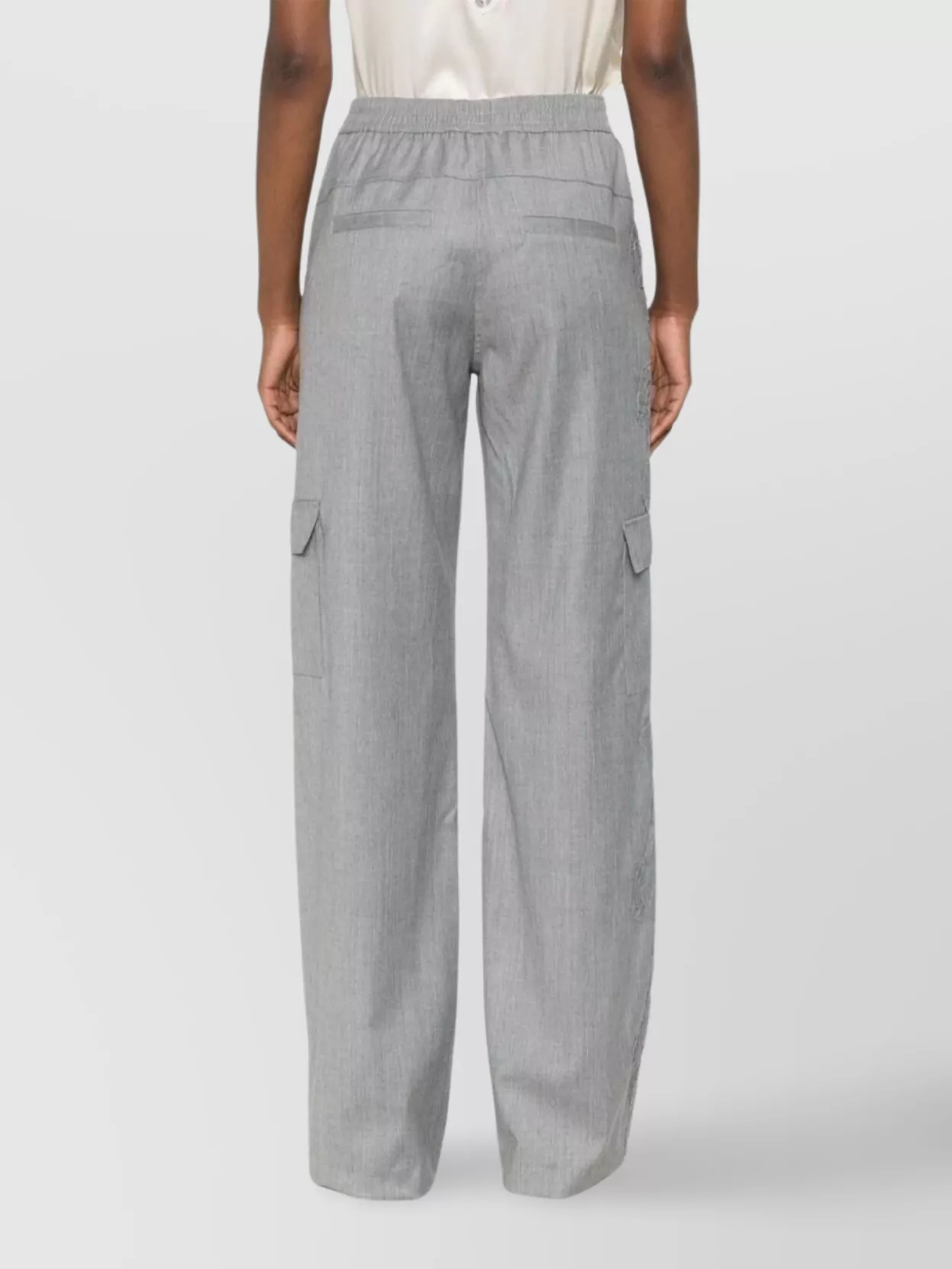 Ermanno Scervino Wide Leg Cargo Trousers Featuring Pockets