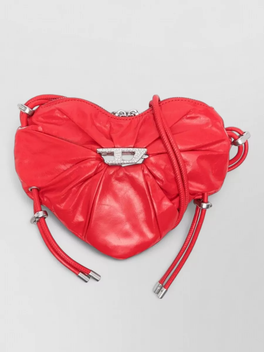 Diesel scrunch-d leather shoulder bag