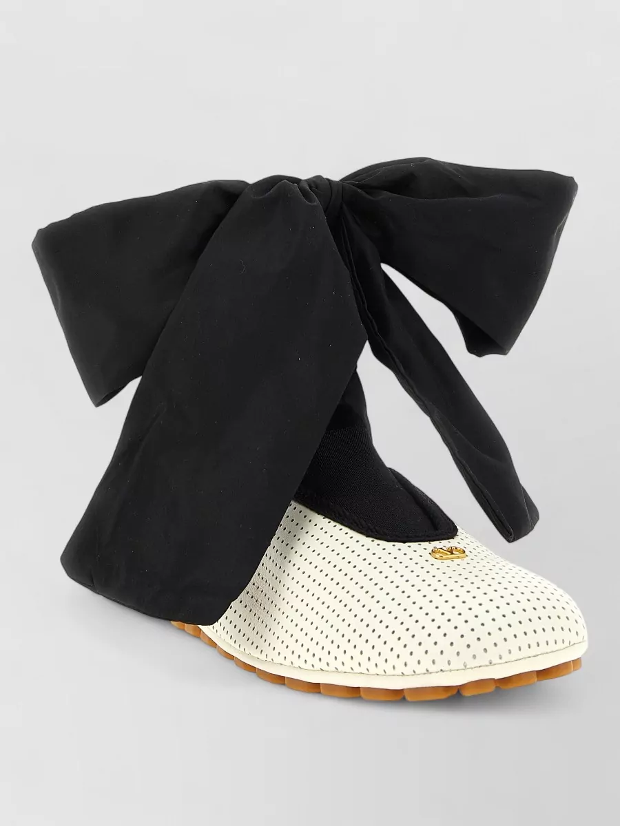 Valentino Garavani leather openwork ballet flats