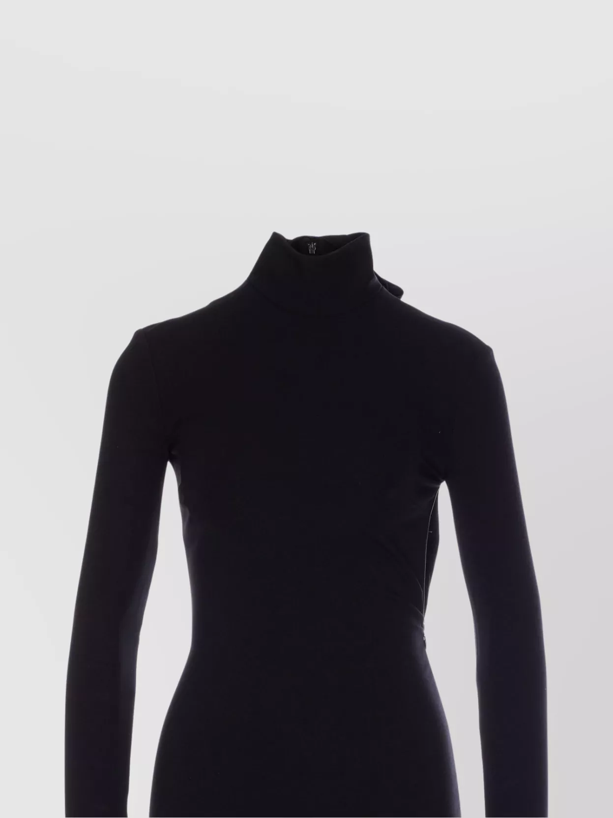 Balenciaga Lace-Up High Neck Dress With Crossed Back Laces