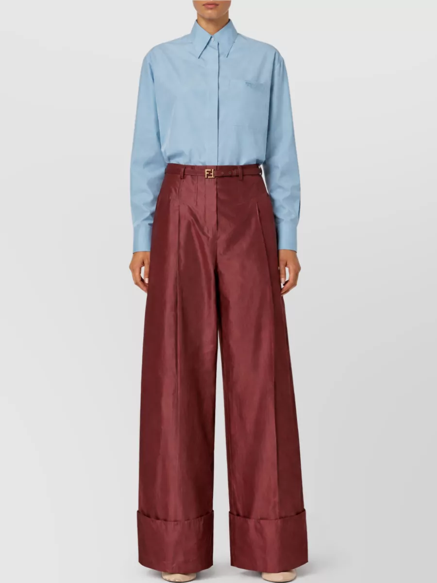 Fendi Silk Logo-Print Shirt
