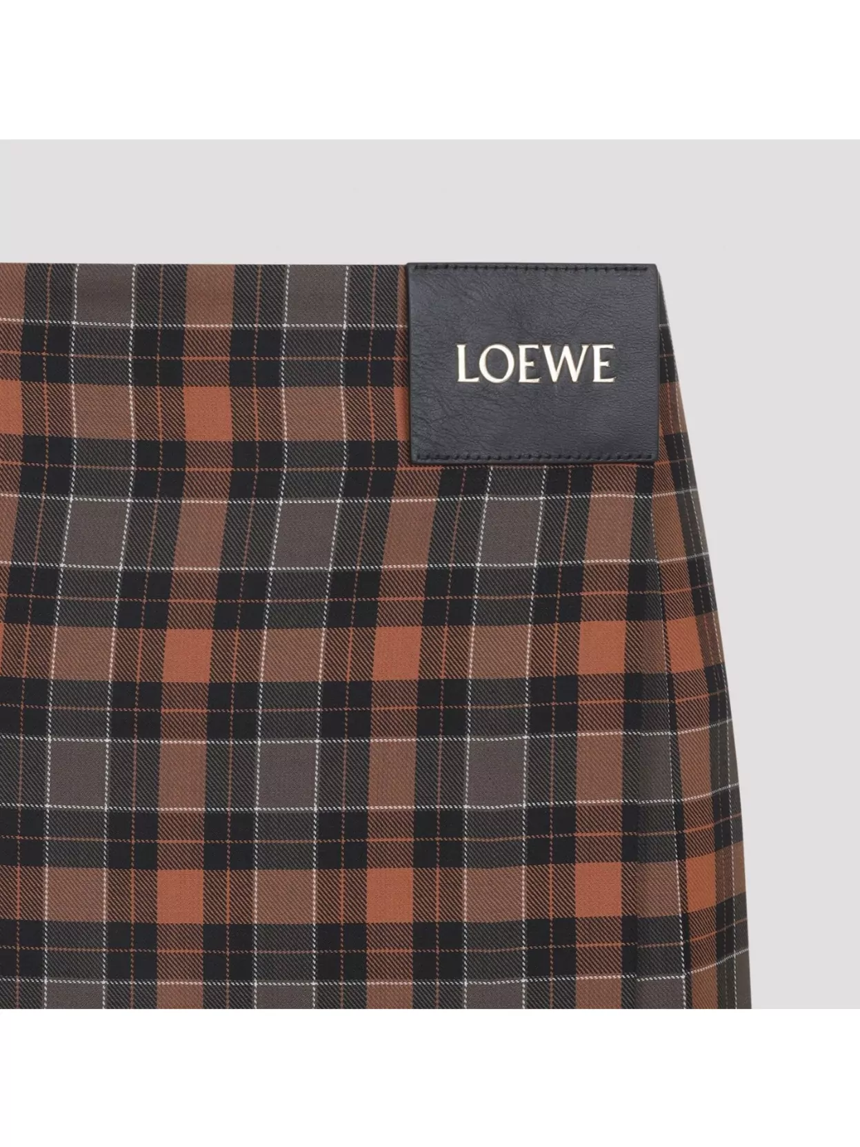 Loewe Vibrant Plaid Midi Skirt In Premium Polyester-wool Blend In Multi