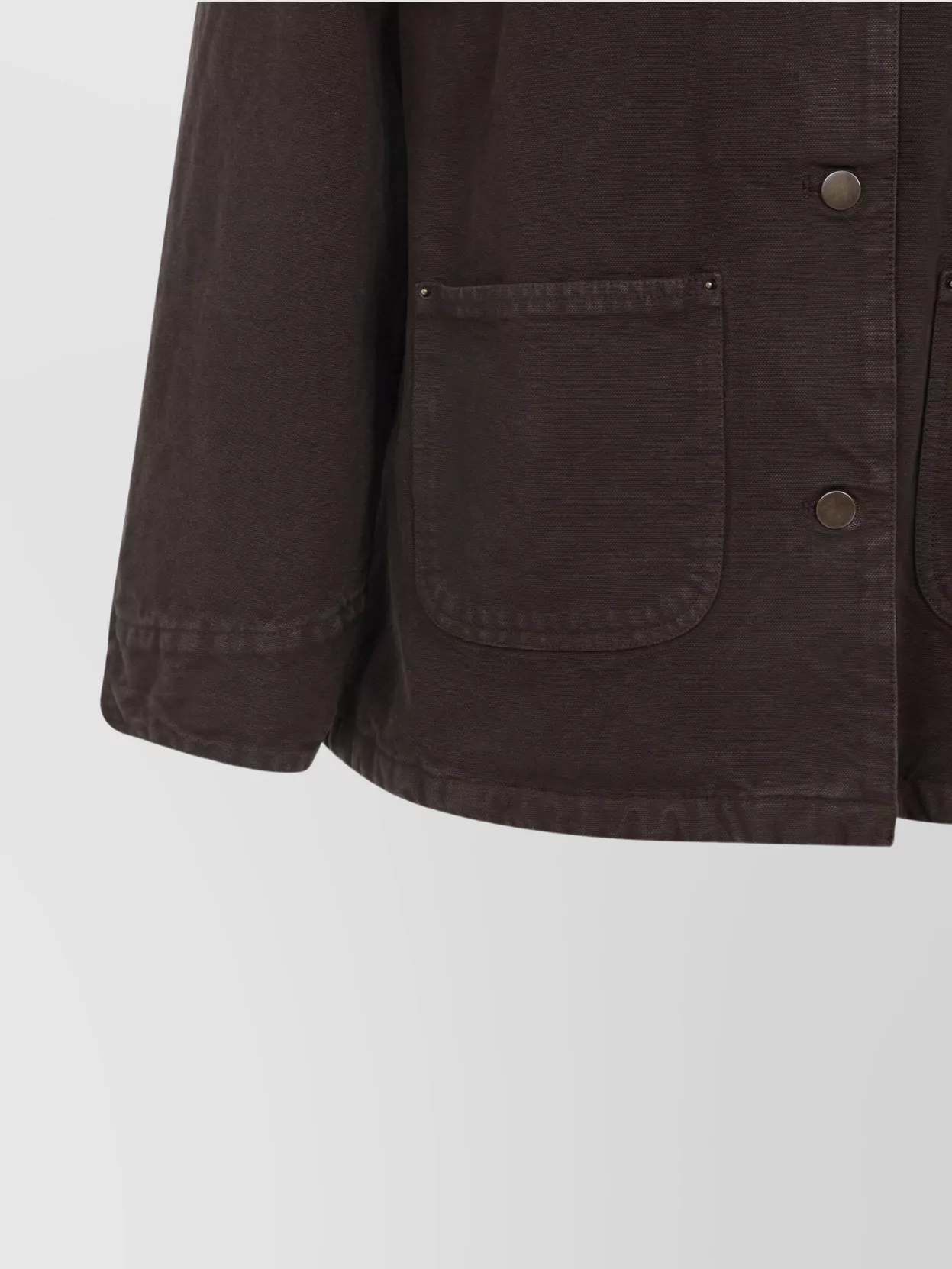 Prada Canvas Cotton Jacket Leather Collar