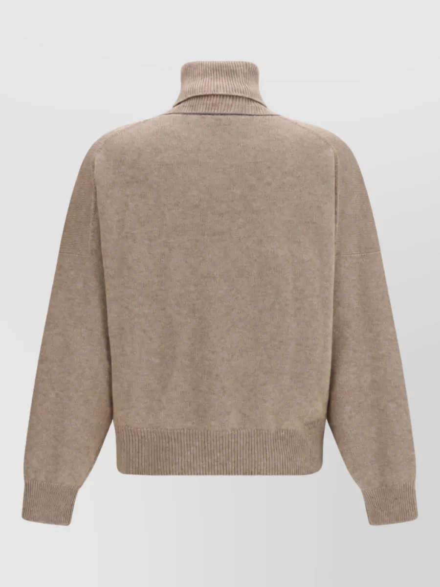 Brunello Cucinelli Cashmere Cropped Turtleneck Sweater